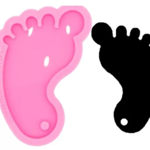 Molde De Silicon Pie De Bebé Colgar Dije Llavero*