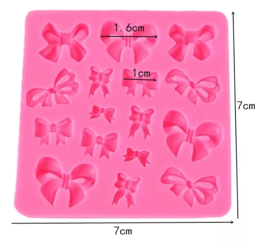 Molde De Silicon En Forma De Moños V8* - Imagen 3