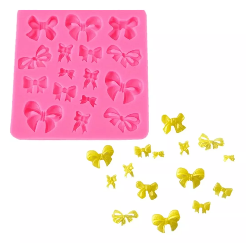 Molde De Silicon En Forma De Moños V8* - Imagen 5