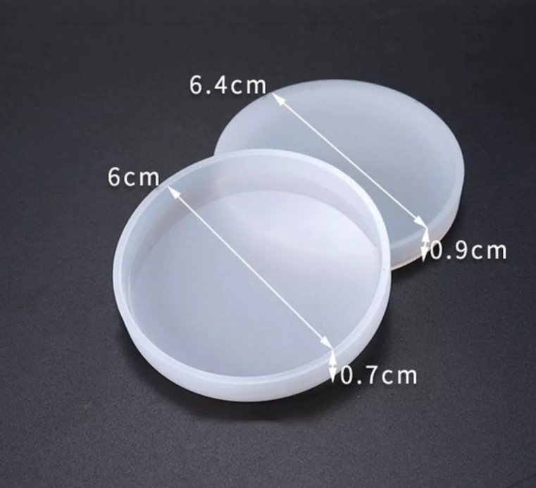 Molde Silicon Para Resina Circulo Redondo 6 Cm* - Imagen 2