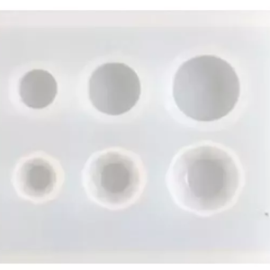 Molde Silicon Joyeria Gemas Joyas Redondo Circular Facetada*