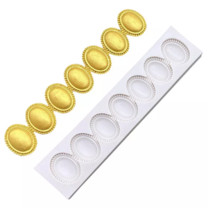 Molde Silicon Collar Diamante Fondant Joyería Camafeo*