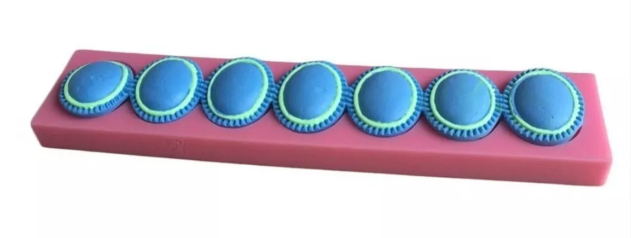 Molde Silicon Collar Diamante Fondant Joyería Camafeo* - Imagen 5