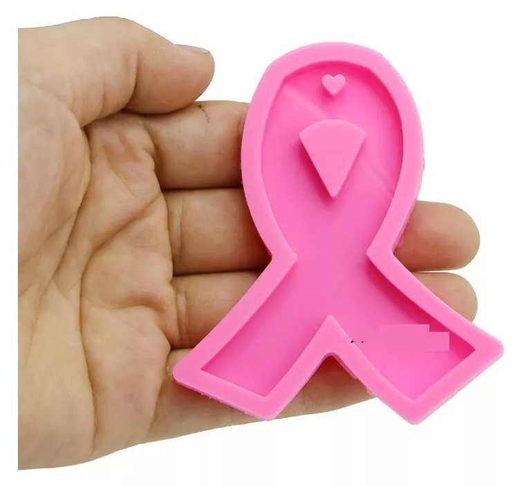 Molde Silicon Símbolo Contra El Cancer Colgar Llavero* - Imagen 2