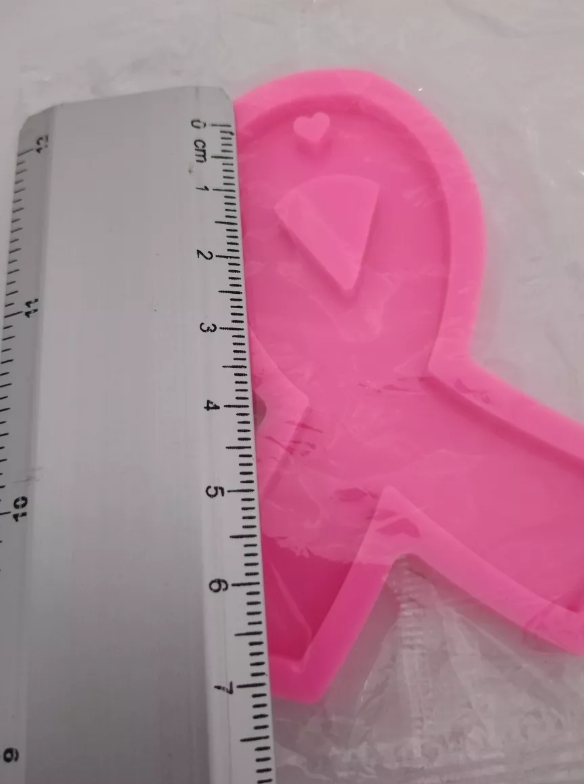 Molde Silicon Símbolo Contra El Cancer Colgar Llavero* - Imagen 4