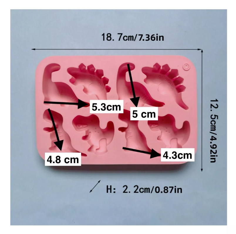 Molde Silicon De Dinosaurios Jabón Decoración* - Imagen 2