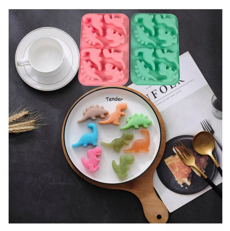 Molde Silicon De Dinosaurios Jabón Decoración* - Imagen 3