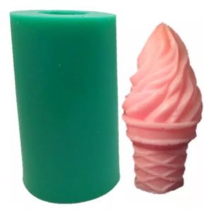 Molde Silicon Cono Nieve Vela Decoración*