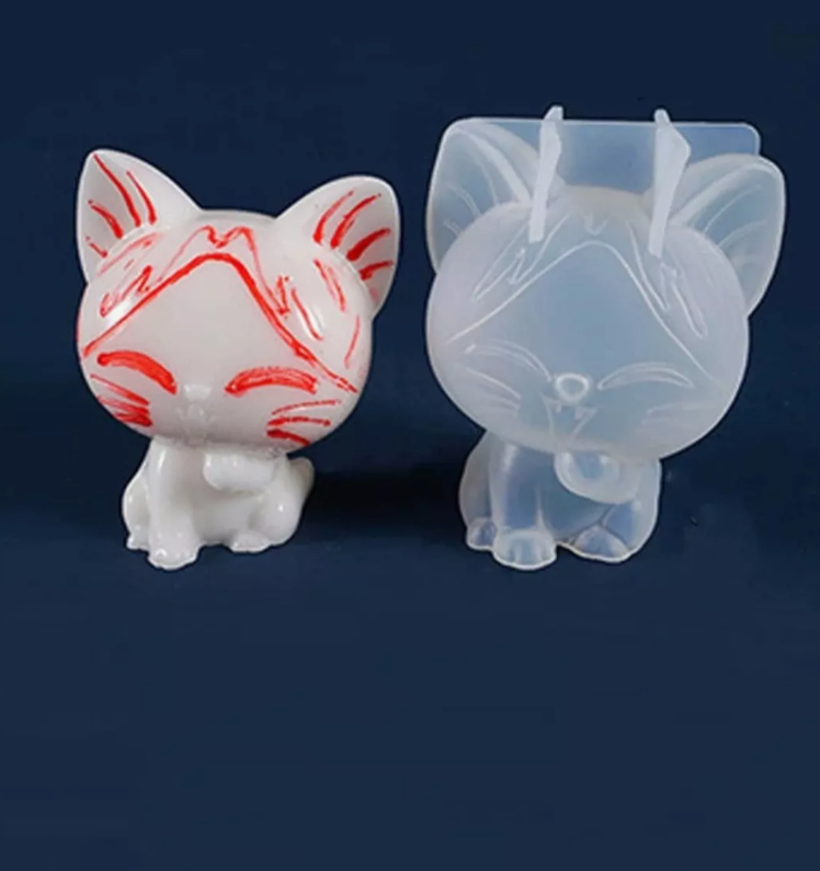 Molde Silicon Diseño Gato 3d Vela Decoración* - Imagen 3