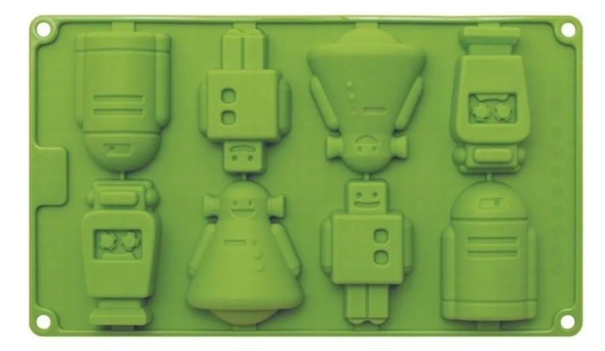Molde Silicon Hacer Robots Paleta Paletas Robopops Y Horno*