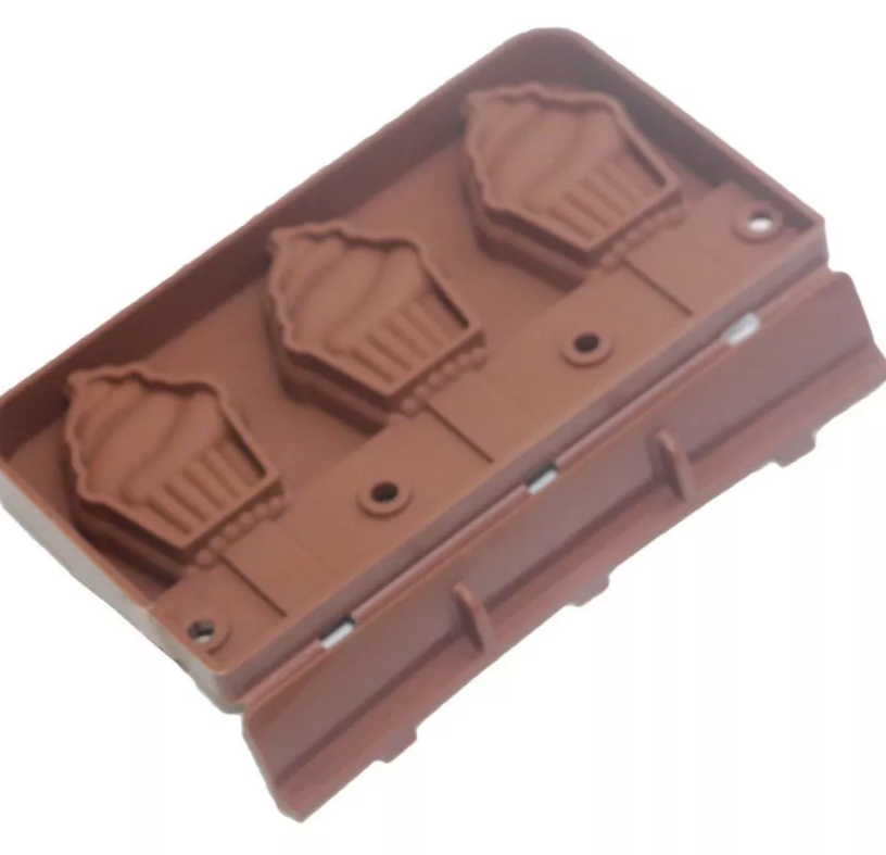 Molde De Silicon Paletas Cupcakes Pastel Chocolate*