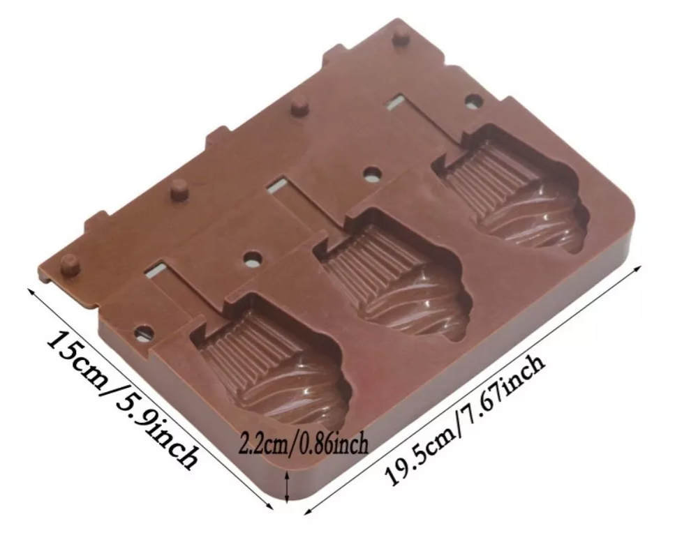 Molde De Silicon Paletas Cupcakes Pastel Chocolate* - Imagen 2