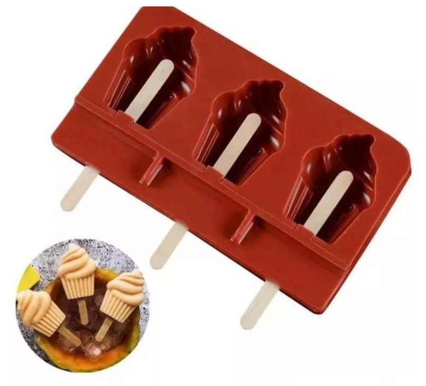 Molde De Silicon Paletas Cupcakes Pastel Chocolate* - Imagen 3