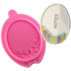 Molde Silicon Marco Pastel Estiqueta Barroco Para Decorar*