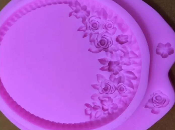 Molde Silicon Marco Pastel Estiqueta Barroco Para Decorar* - Imagen 2