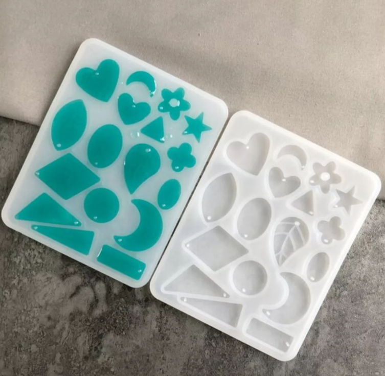 Molde De Silicon Dijes Hoja Triángulo Corazón* - Imagen 2