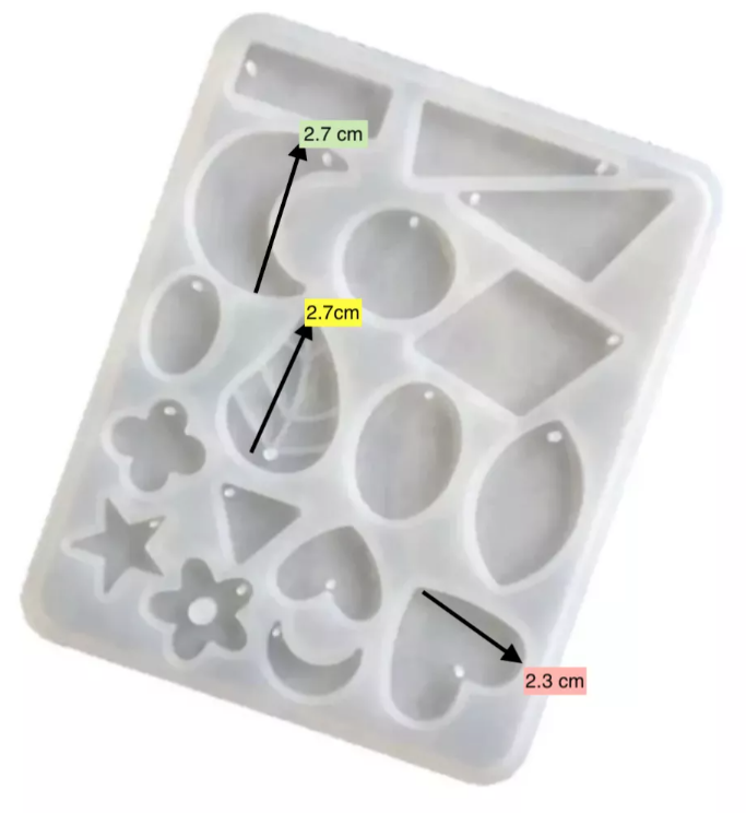 Molde De Silicon Dijes Hoja Triángulo Corazón* - Imagen 4