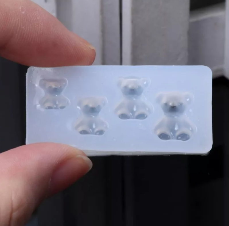 Molde De Silicon Joyería Charms Uñas Ositos Mini* - Imagen 2
