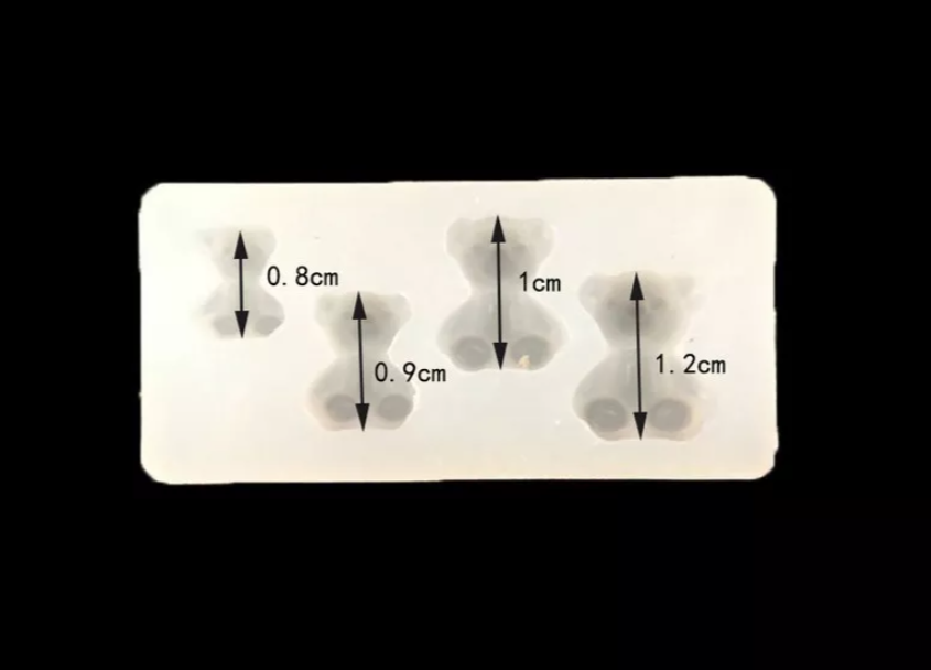 Molde De Silicon Joyería Charms Uñas Ositos Mini* - Imagen 3