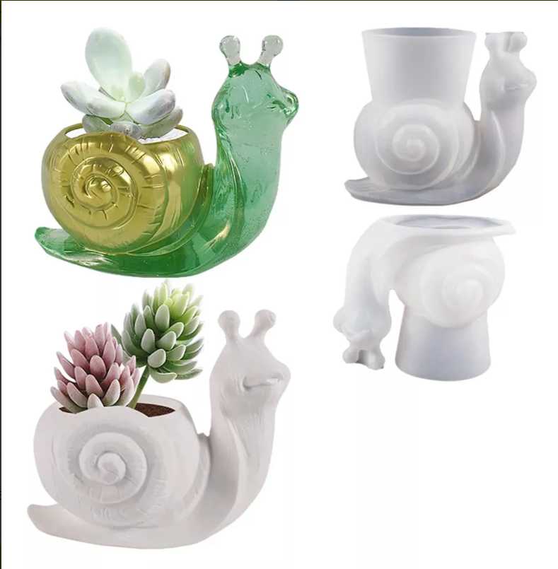 Molde De Silicon Para Maceta Forma De Caracol*