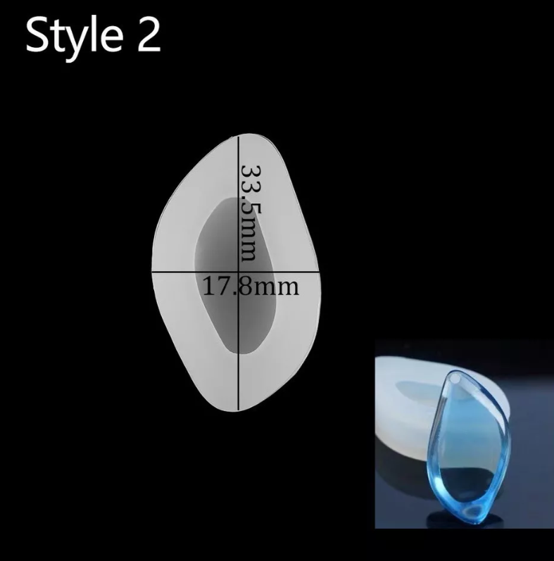 Molde Silicon Forma De Gota Joyería Dije #2 Colgante* - Imagen 2