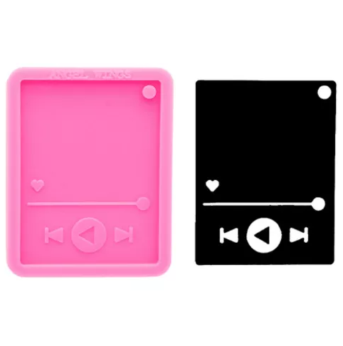Molde De Silicon Forma De Reproductor De Música Dije*