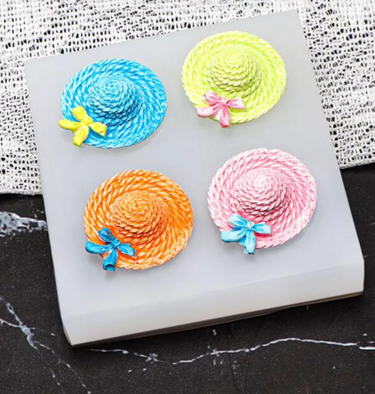 Molde Silicon Diseño De Sombreros Paja Mini* - Imagen 4