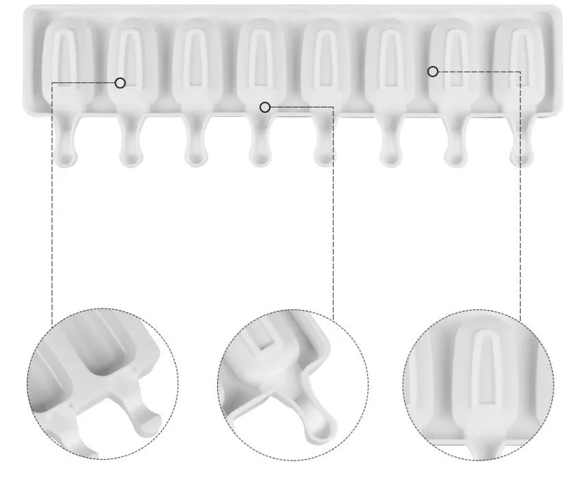 Molde De Silicon Paletas Mini Magnum #2 8 Cavidades* - Imagen 2