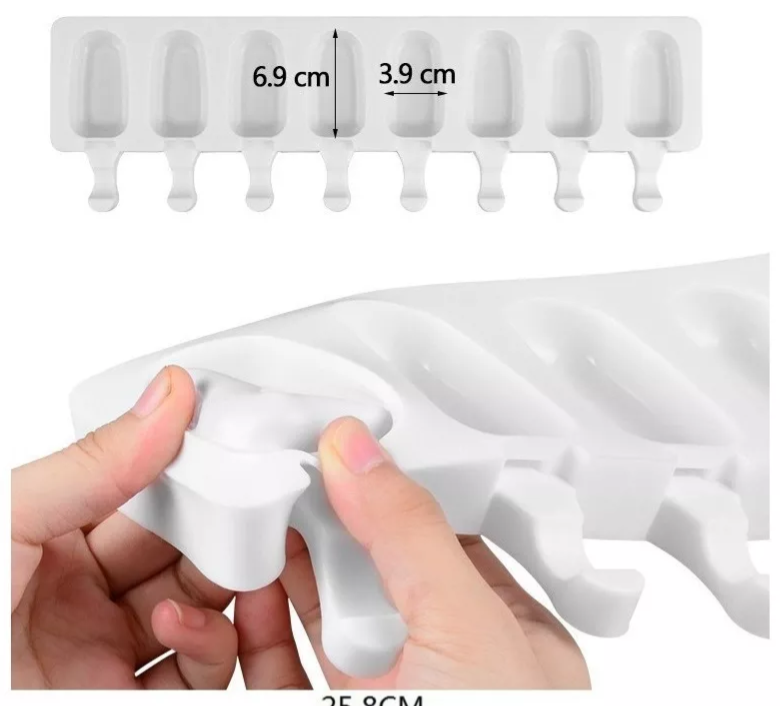 Molde De Silicon Paletas Mini Magnum #2 8 Cavidades* - Imagen 4