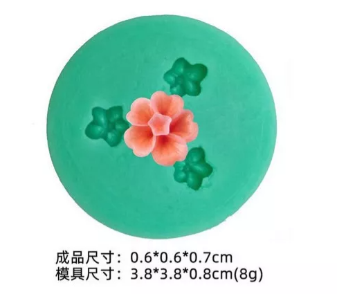 Molde Silicon Mini Flor 0.6 Cm Decoración* - Imagen 2