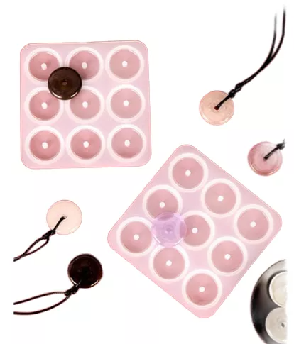 Molde Silicon Colgante Redondo Joyería*