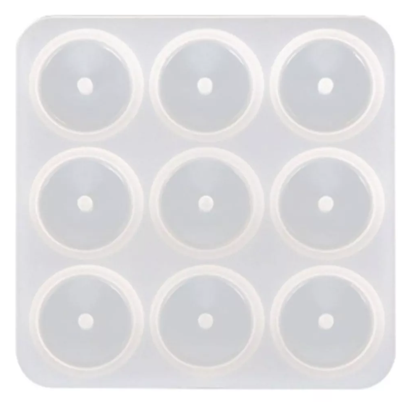 Molde Silicon Colgante Redondo Joyería* - Imagen 3