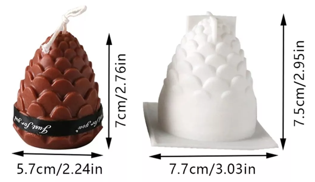 Molde Silicon Forma De Piña Vela De Navidad* - Imagen 2