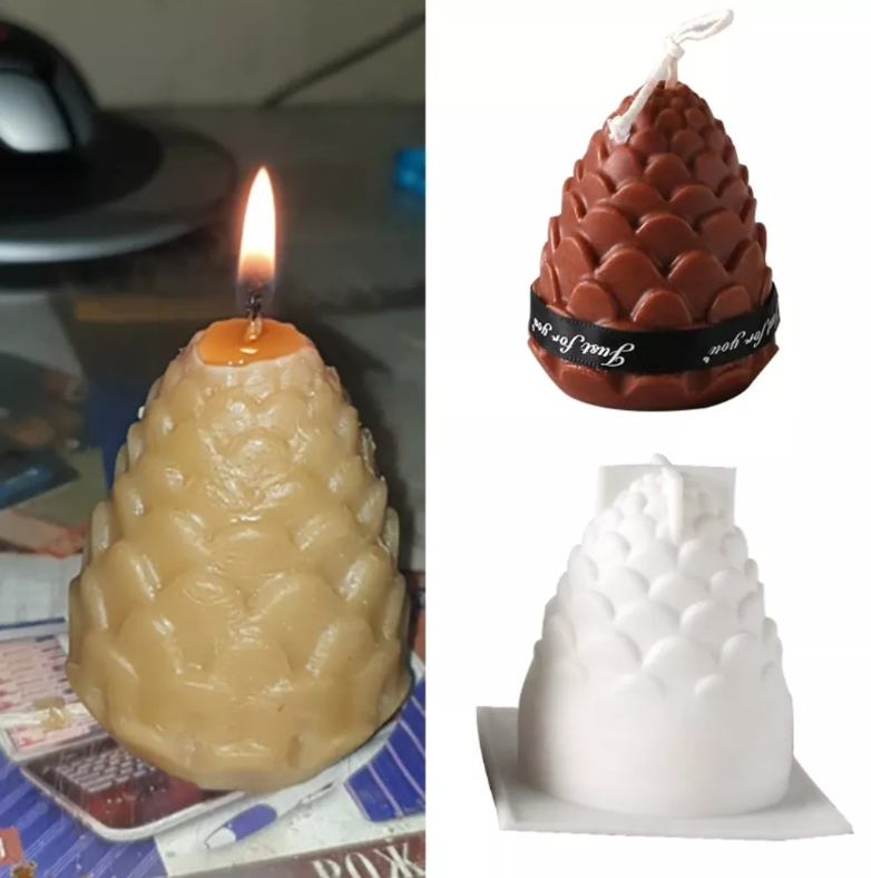 Molde Silicon Forma De Piña Vela De Navidad* - Imagen 3