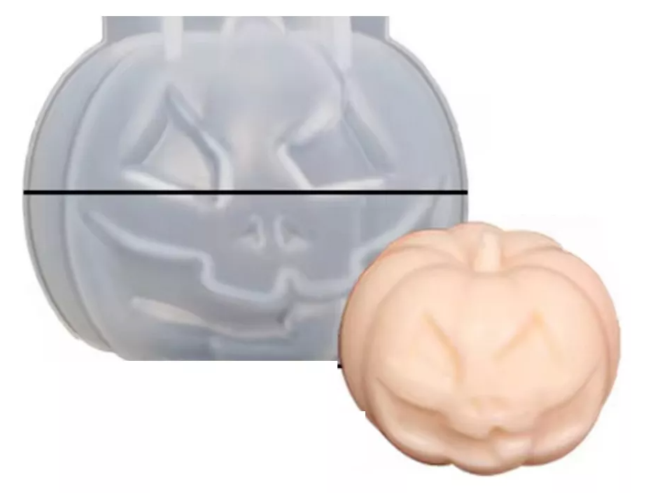 Molde Silicon Diseño Calabaza 3d Velas Y Decoración #2*
