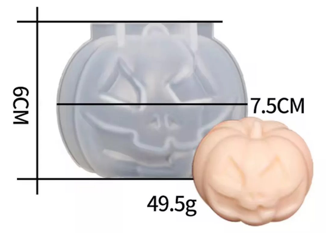 Molde Silicon Diseño Calabaza 3d Velas Y Decoración #2* - Imagen 2