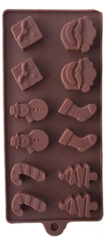 Molde Silicon Navidad Santa Pino Regalo*