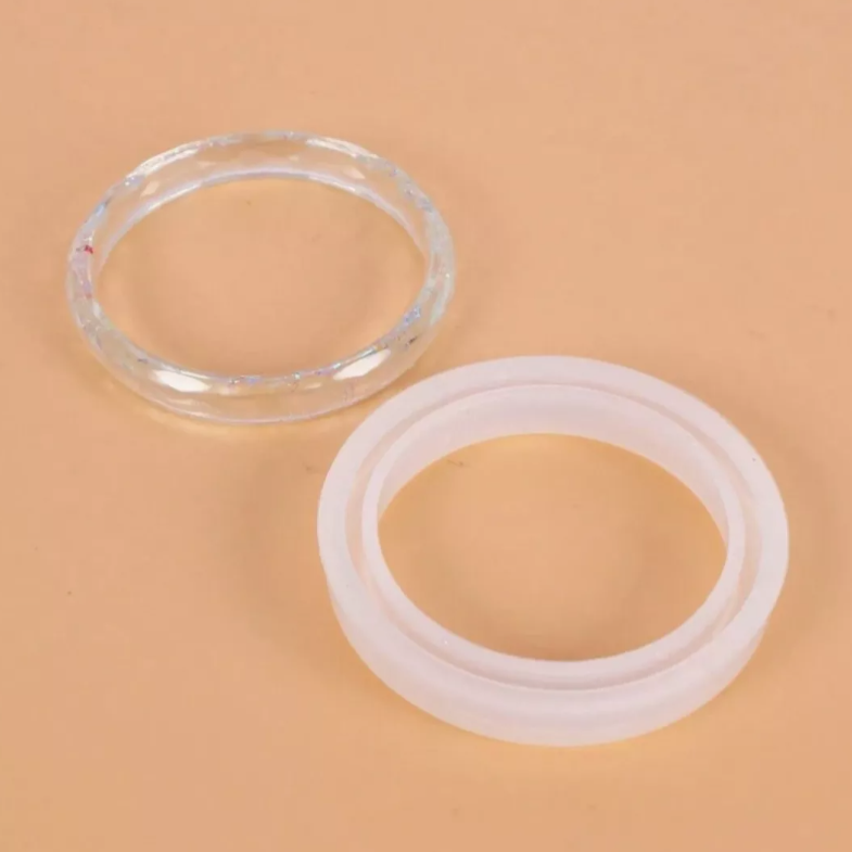 Molde Silicon Resina Pulsera Delgada Faceteada 6.2 Cm X 1 Cm* - Imagen 4