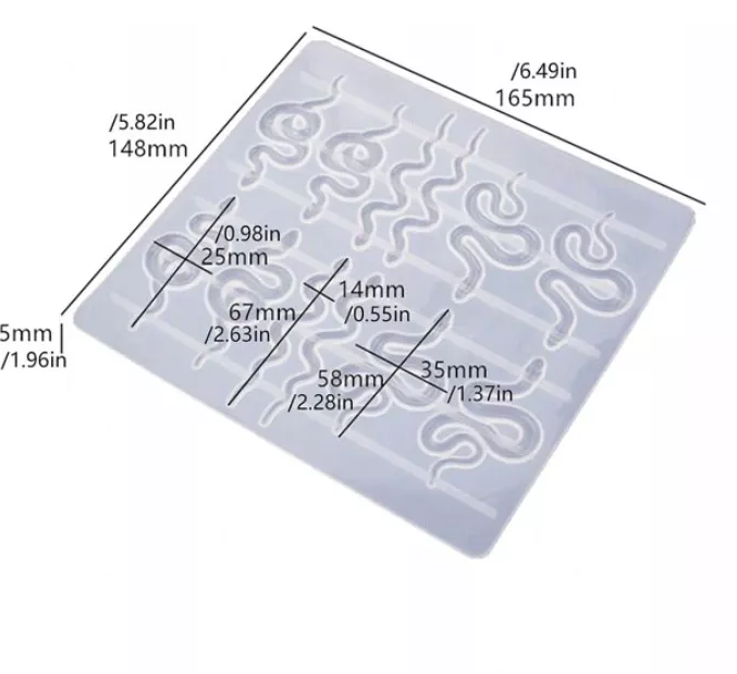 Molde Silicon Víboras Diferentes* - Imagen 2