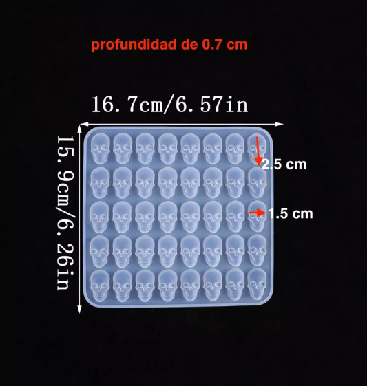 Molde Silicon Forma De Cráneo Calaveras Decoración* - Imagen 4