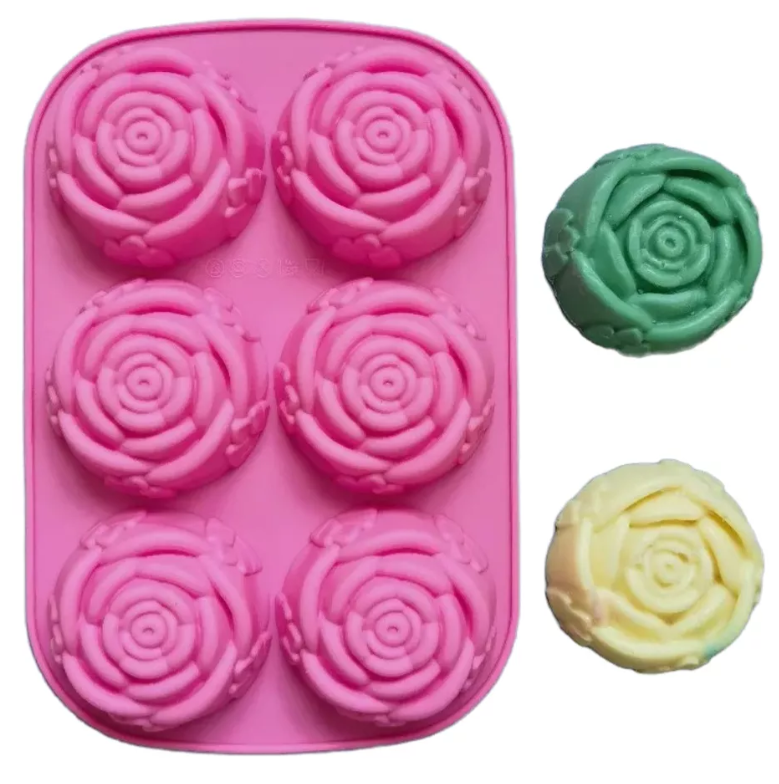 Molde De Silicon De Rosas Jabon # 1*