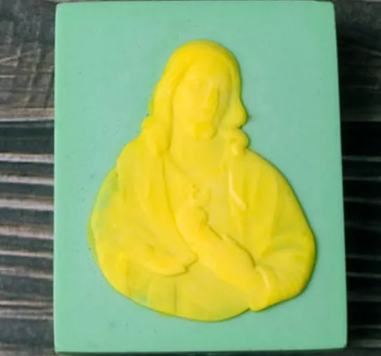 Molde Silicon Rectángulo Jesús 1era Comunión 7.5 X 6 C* - Imagen 3