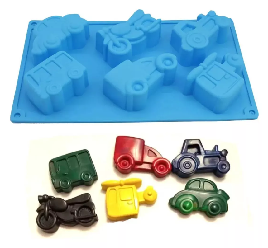 Molde Silicon Diseño De Auto Moto Helicóptero Manualidades*