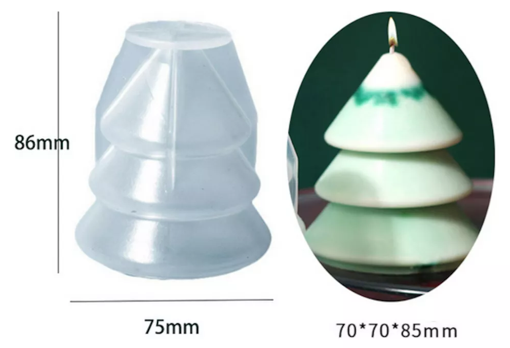 Molde Silicon Arbol Pino Navidad 3d Resina #1 Vela* - Imagen 3