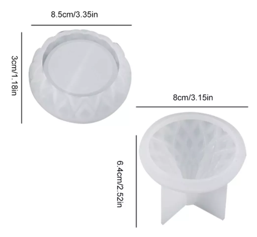 Molde Silicon Cajita Joyero Alhajero Redonda Con Tapa #2* - Imagen 2
