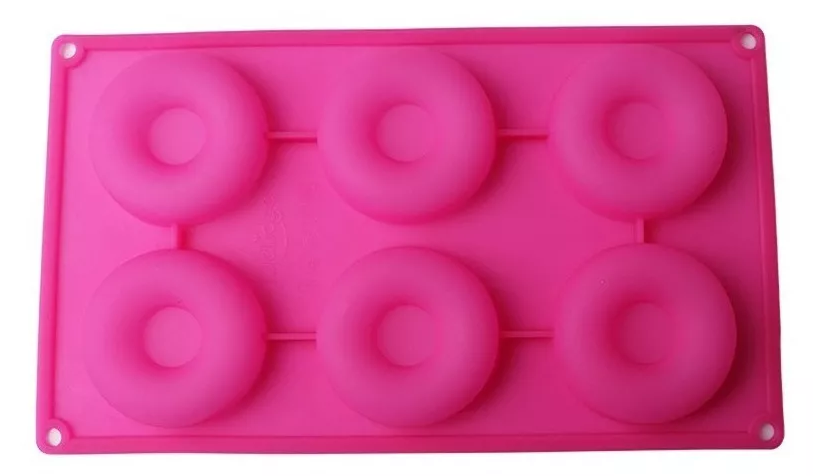 Molde Silicon Donitas Donas 6 Cavidades*