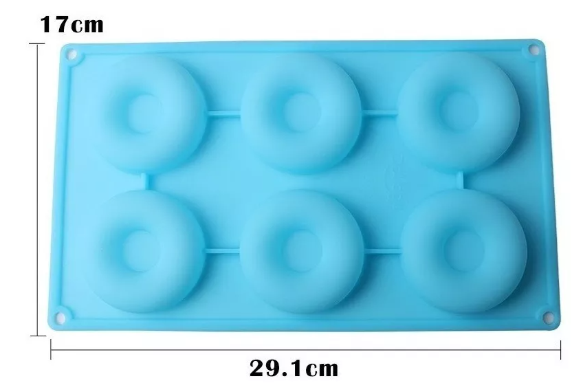 Molde Silicon Donitas Donas 6 Cavidades* - Imagen 2