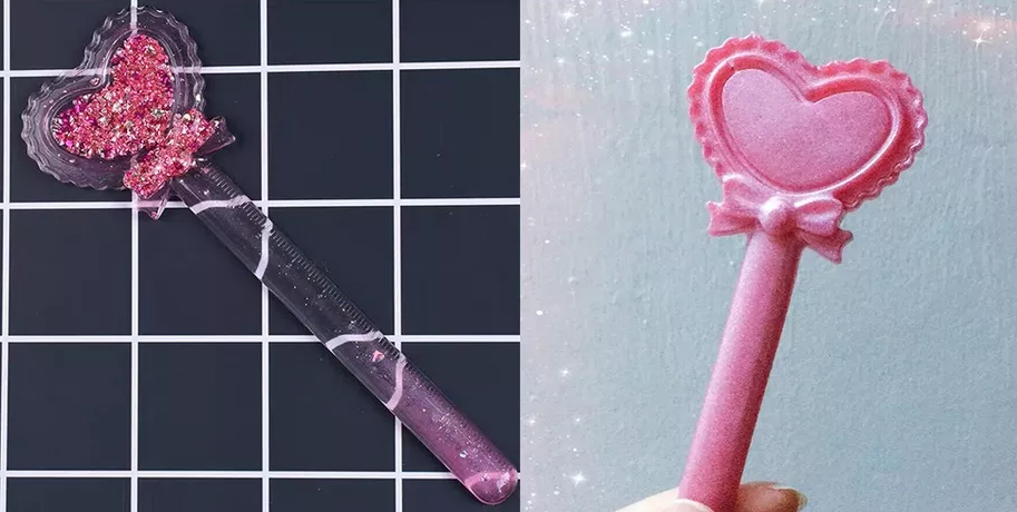 Molde De Silicon Diseño De Varita Corazón* - Imagen 3