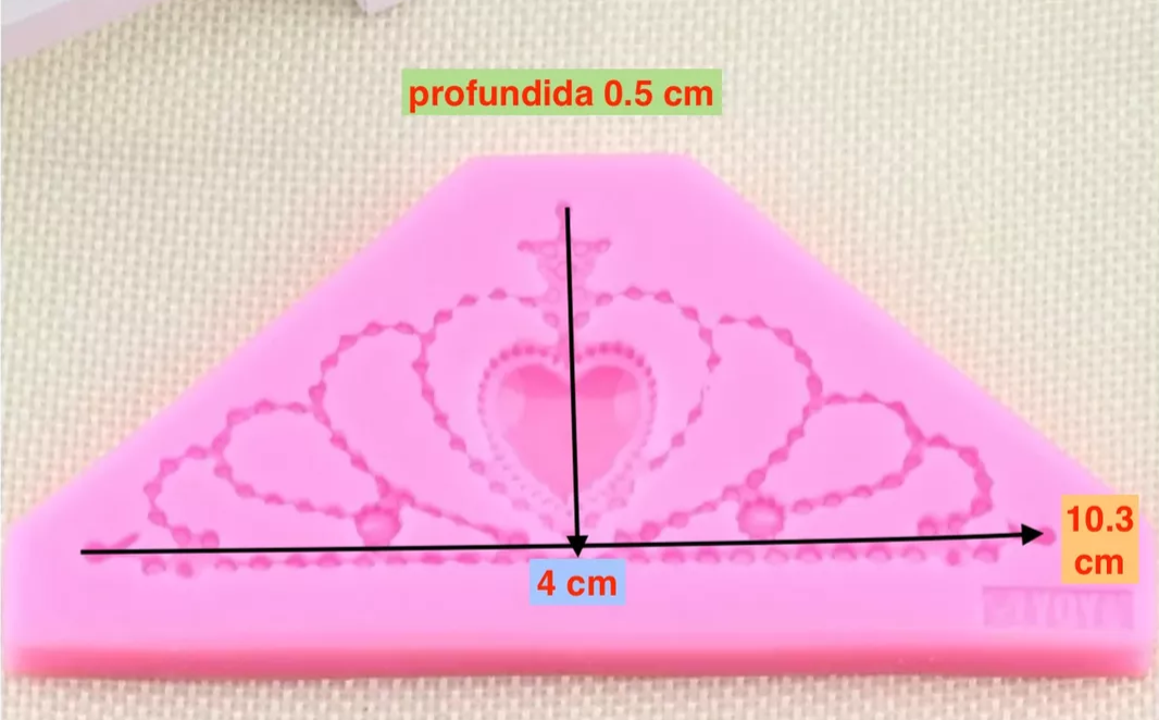 Molde Silicon Para Hacer Coronita Con Corazon Corona* - Imagen 2