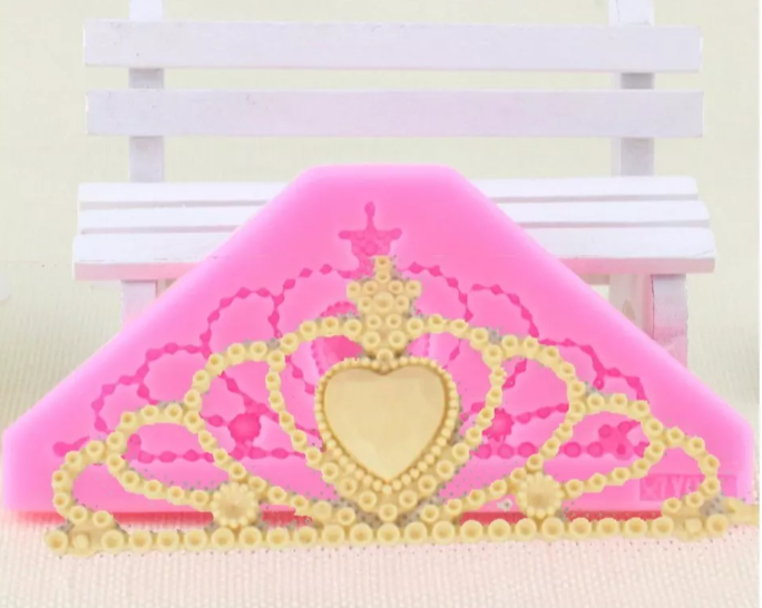 Molde Silicon Para Hacer Coronita Con Corazon Corona* - Imagen 3